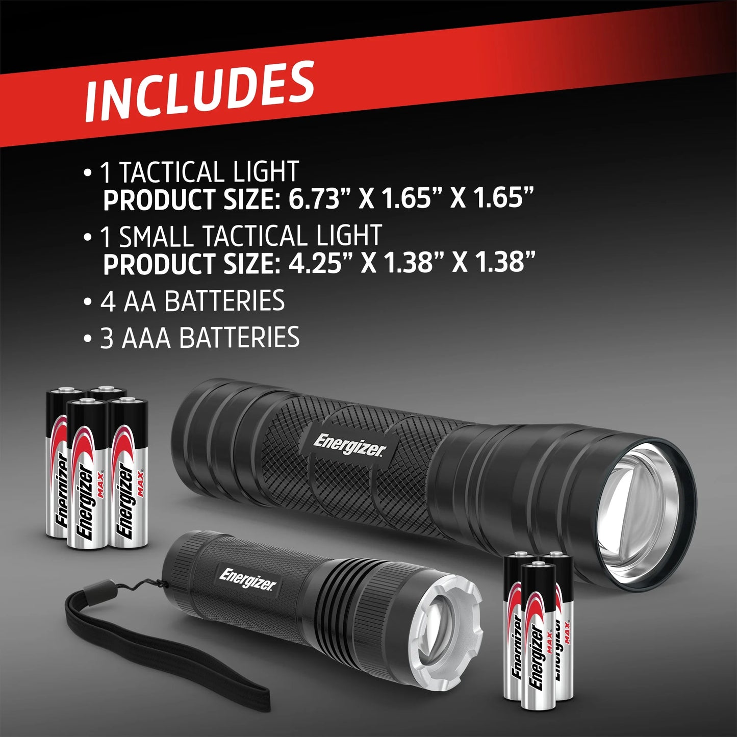 (4 Pack) Flashlight Combo Pack, High Powered 1,000 Lumen Metal Torch Light and Bright 300 Lumen Mini Tactical EDC Flashlight, for Emergency, Camping, Running and Hunting, Batteries Included