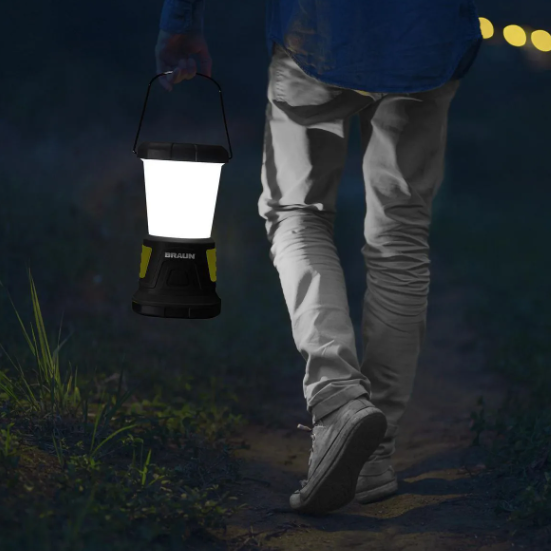 BRAUN 2000 Lumen 4 Mode Soft Shade Portable Lantern