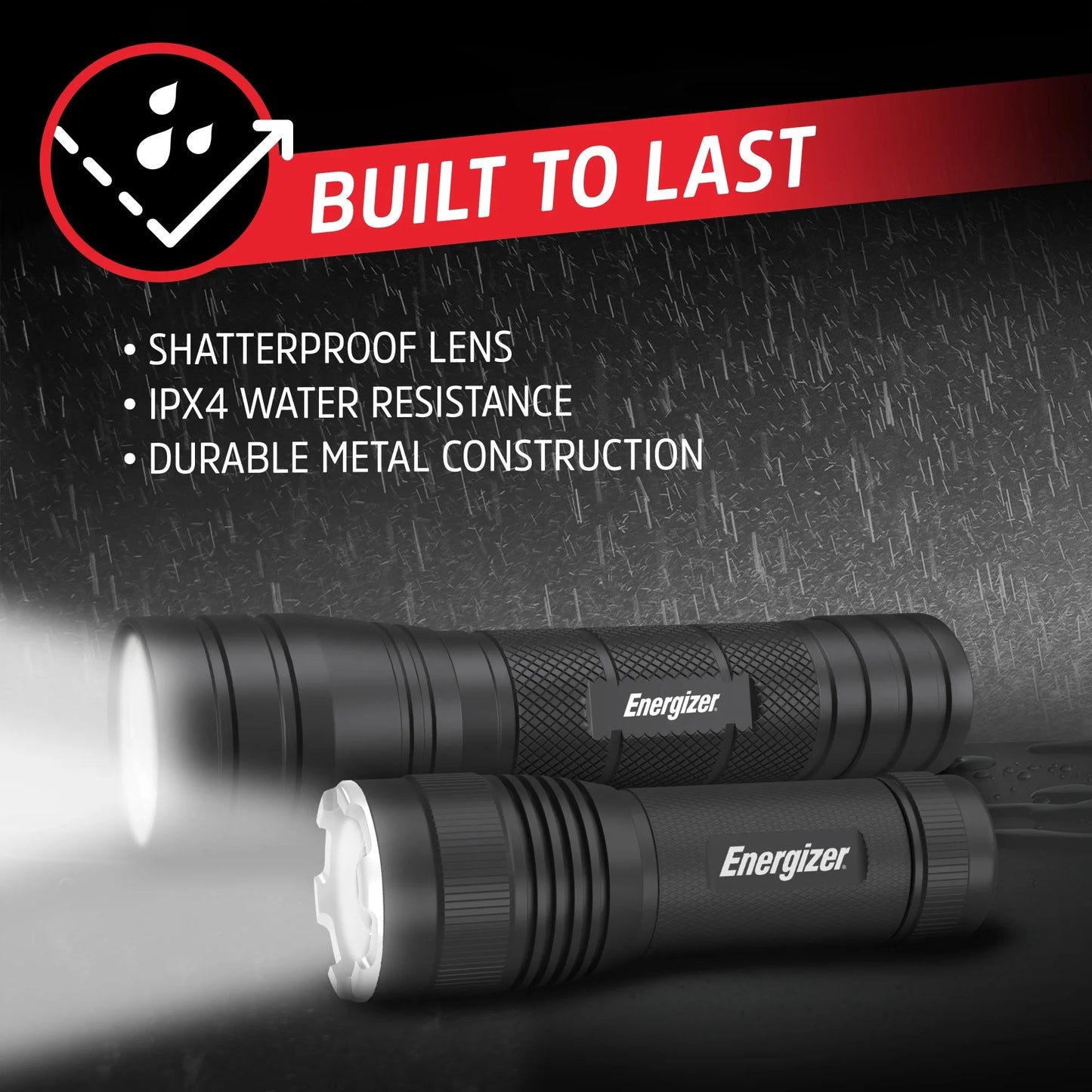 (4 Pack)  Flashlight Combo Pack, High Powered 1,000 Lumen Metal Torch Light and Bright 300 Lumen Mini Tactical EDC Flashlight, for Emergency, Camping, Running and Hunting, Batteries Included