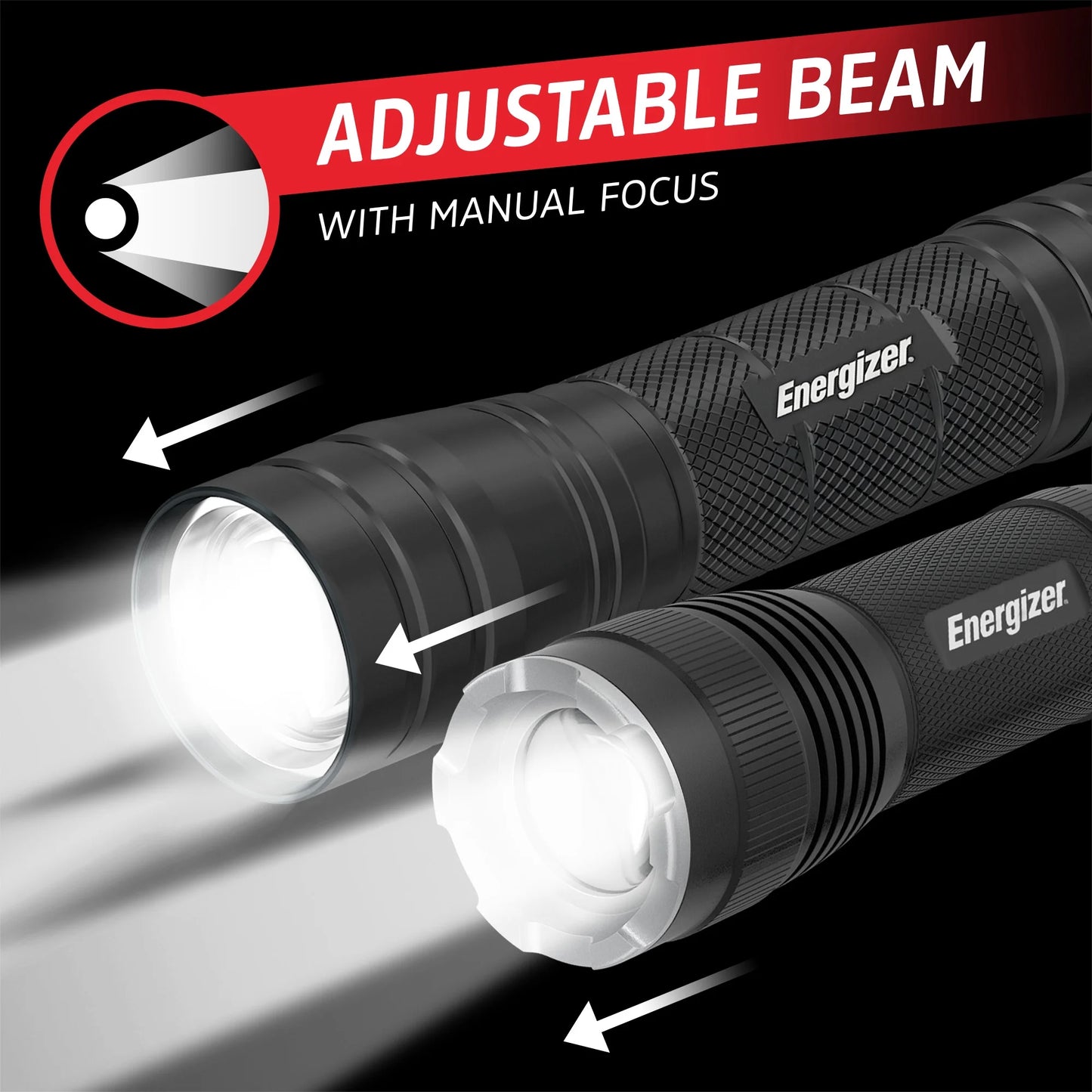 (4 Pack)  Flashlight Combo Pack, High Powered 1,000 Lumen Metal Torch Light and Bright 300 Lumen Mini Tactical EDC Flashlight, for Emergency, Camping, Running and Hunting, Batteries Included